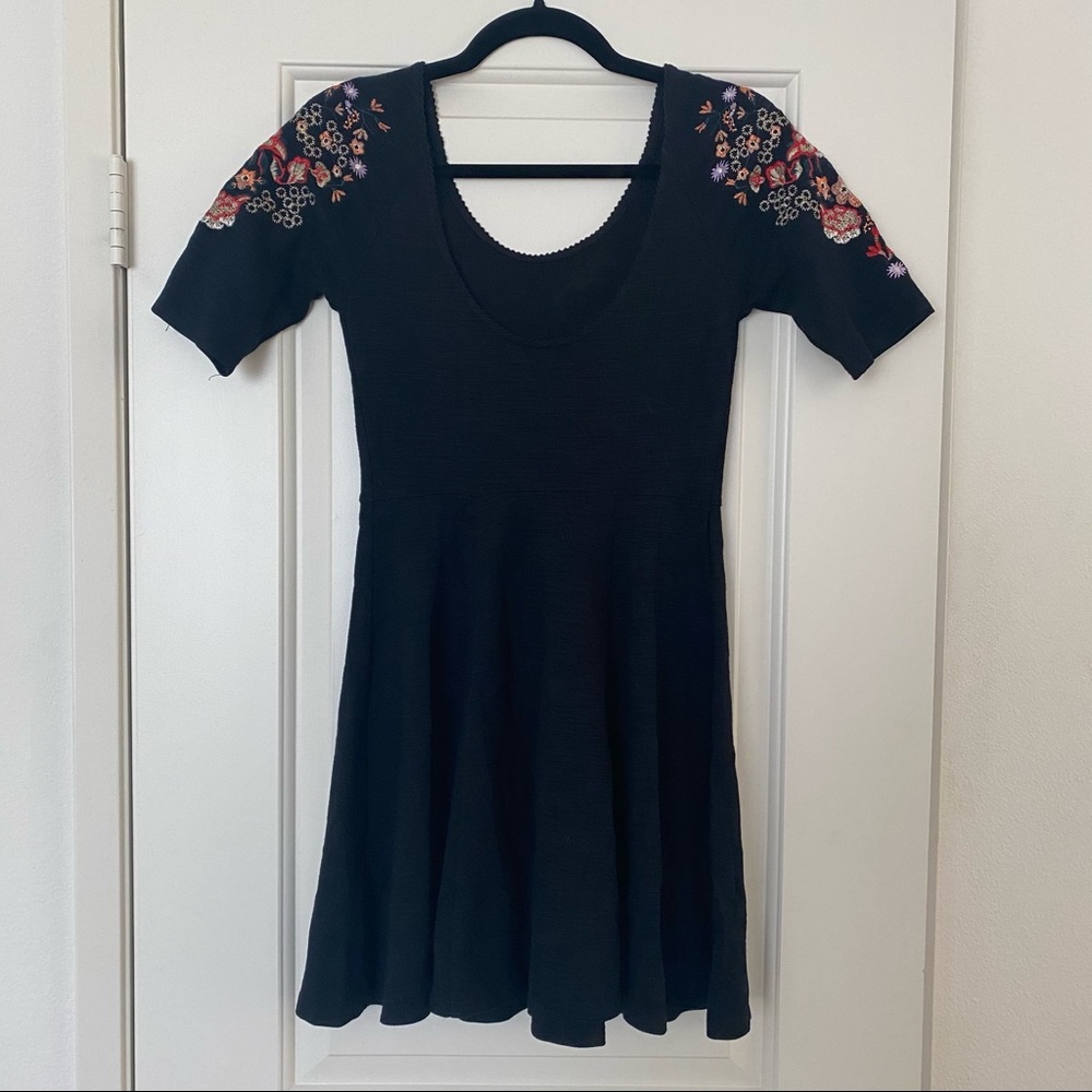 Free People Embroidered Skater Dress